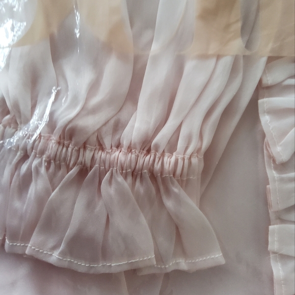 Selkie The Silk Satin Paper Doll Blouse Peach - Picture 13 of 16